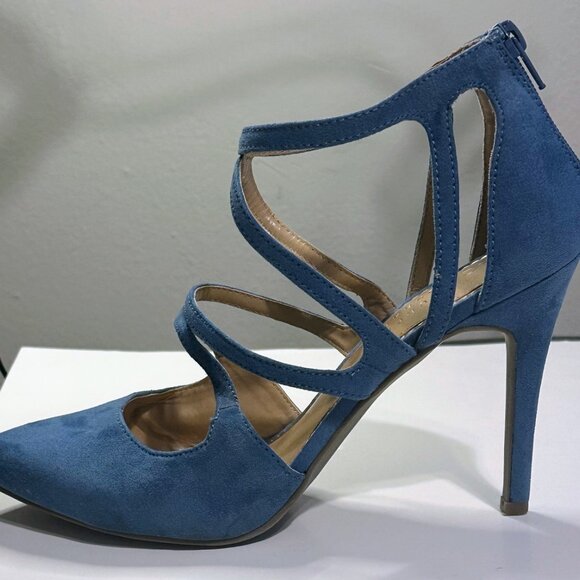 LC Lauren Conrad Blue Strappy Heels - Picture 7 of 13